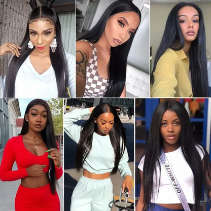 Glueless 7x5 Lace Front Wig Vietnamese Human Hair Bone Straight 13X4 Front Wigs Super Double Drown 13x6 Lace Frontal Wigs 180%
