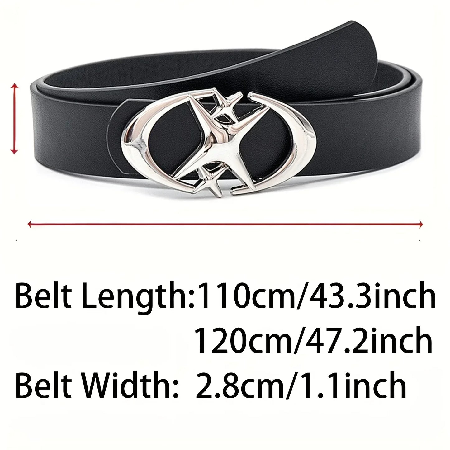 Men's Belt Punk Star Buckle Belt Design Cross Metal Vintage Gothic Men Women Y2K Belt Pu Leather Belt Pants Jeans Neutral Belts