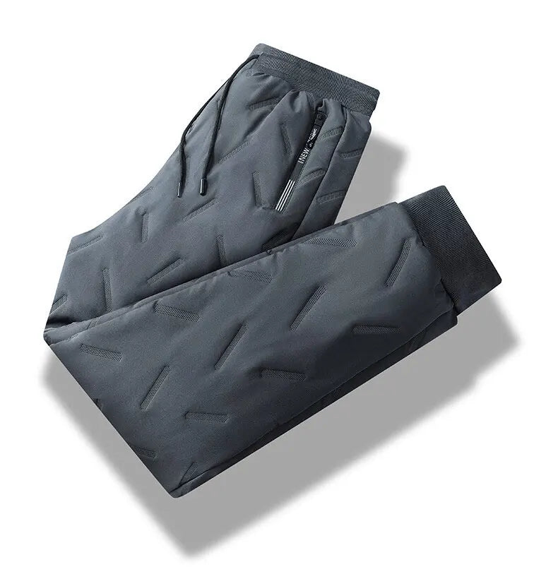 Winter Running Pant Cashmere Thicken Fleece Windproof Sweatpants Men Joggers  Cotton Warm Pants Male Waterproof Thermal Trousers