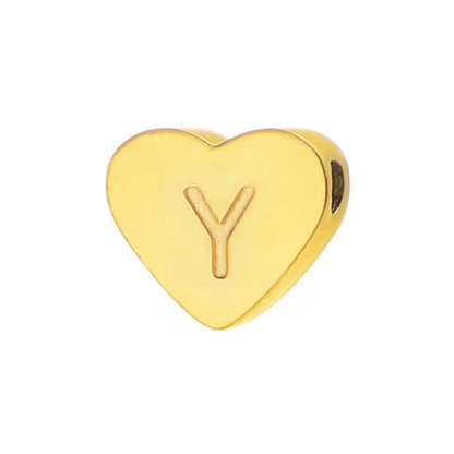 Initial Name Heart Shape Pendant For Necklaces Stainless Steel Necklace for Women Bracelet Make Earrings Jewelry