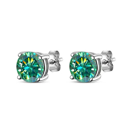 D Color Moissanite Earring S925 Sterling Sliver Plated with 18k White Gold Earring for Women Man Sparkling Fine Jewelry