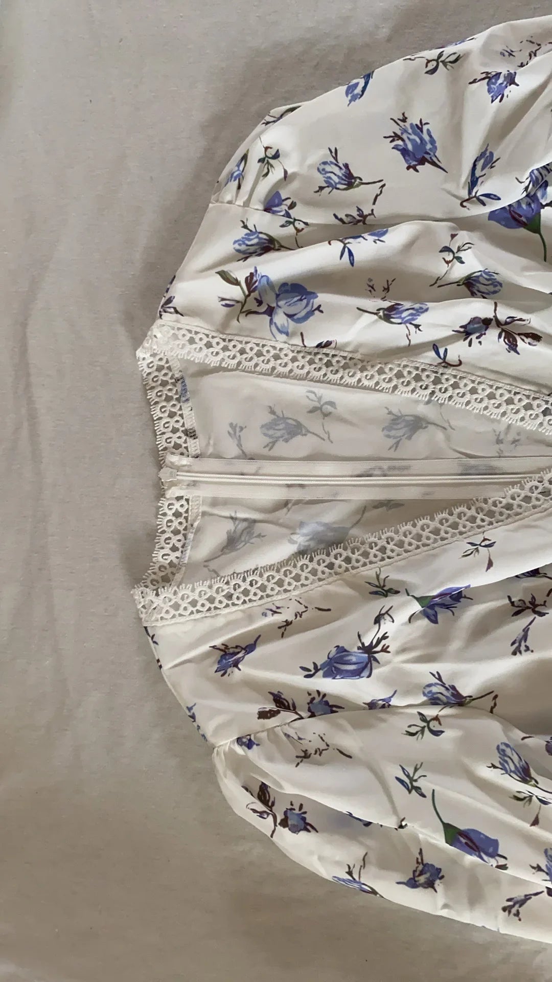 Women Floral Print Mini Dress High Waist A-Line Summer Autumn Long Sleeve V Neck Dresses Vintage Beach Vacation Casual Vestidos