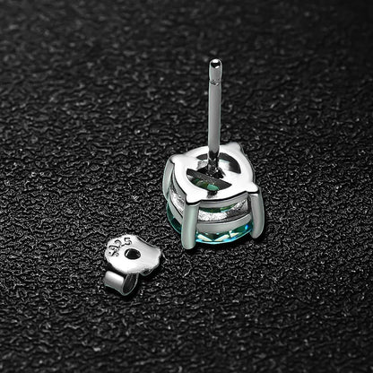 D Color Moissanite Earring S925 Sterling Sliver Plated with 18k White Gold Earring for Women Man Sparkling Fine Jewelry
