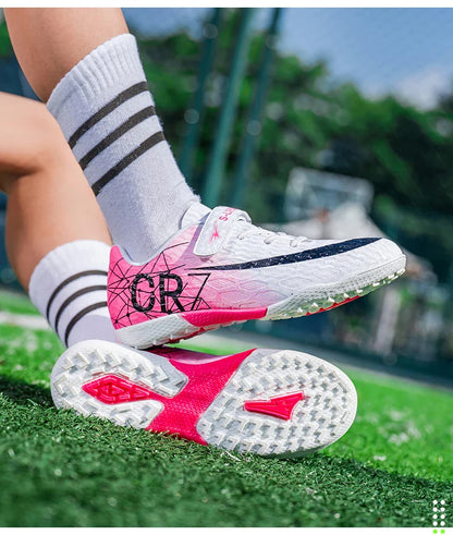 Professional Kids Soccer Shoes Football Boots Ultralight Cleats Non-Slip Training Match Football Shoes For Boys And Girls
