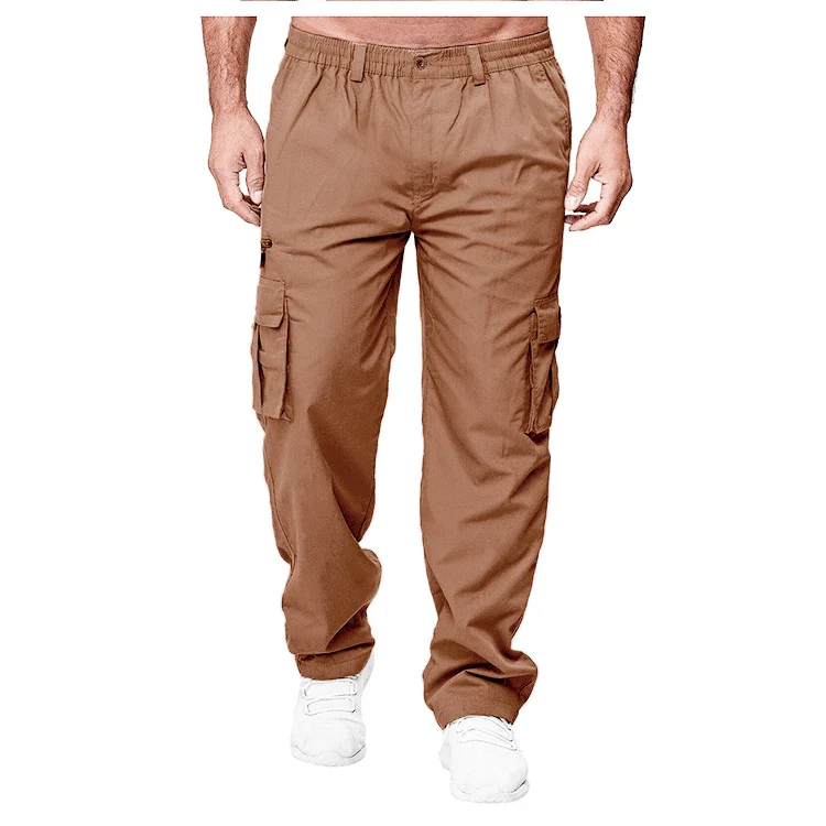 2024 Men's Cargo Pants Casual Multi Pockets Military Tactical Pants Male Outwear Loose Straight slacks Long Trousers Plus size
