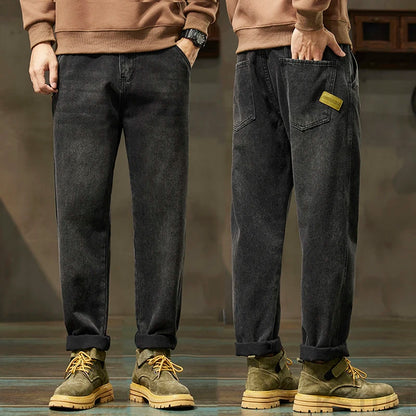 Black Jeans Men Harem Pants Loose Fit Denim Trousers Baggy Pants Mens Desinger Clothing Oversized 42 Cowboys 2024 New Kpop