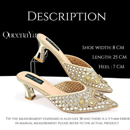 BLUE Rhinestone-encrusted Sex Ladies Shoes / MATCHING  SPARKING MINI BAG (SPECIAL COLLECTION)