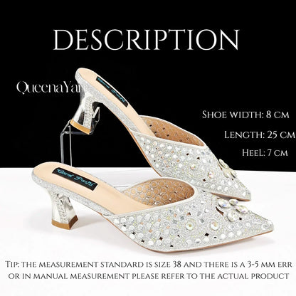 BLUE Rhinestone-encrusted Sex Ladies Shoes / MATCHING  SPARKING MINI BAG (SPECIAL COLLECTION)
