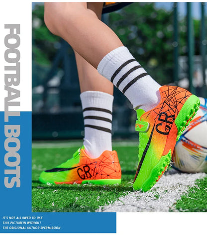 Professional Kids Soccer Shoes Football Boots Ultralight Cleats Non-Slip Training Match Football Shoes For Boys And Girls