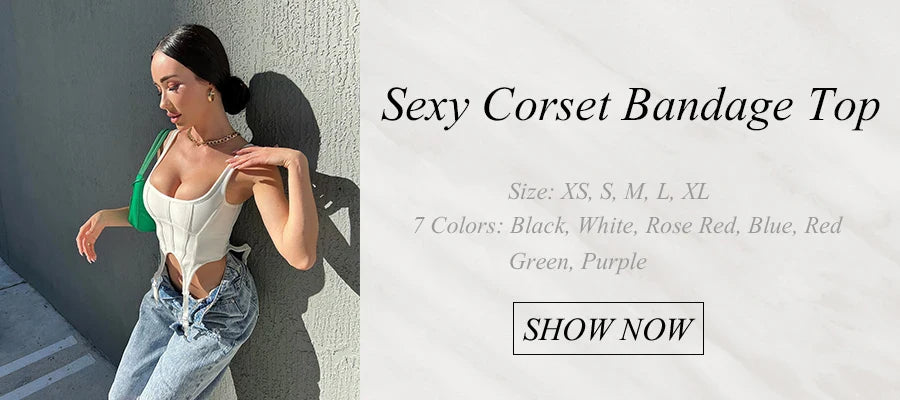 Corset Bandage Top Women Black Camisole Short Cropped Tank Tops 2023 Summer Sexy Elegant Nightclub Evening Party Female Clothes