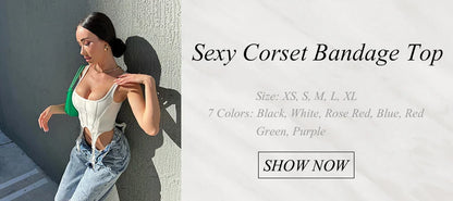 Corset Bandage Top Women Black Camisole Short Cropped Tank Tops 2023 Summer Sexy Elegant Nightclub Evening Party Female Clothes