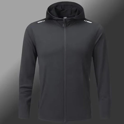 Quick Dry Men's Cycling Jacket Sports Running Outdoor Fitness Hooded Waterproof Motorcyclist Coat Gym Outdoor Skin Windbreaker