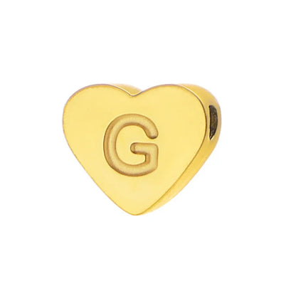 Initial Name Heart Shape Pendant For Necklaces Stainless Steel Necklace for Women Bracelet Make Earrings Jewelry