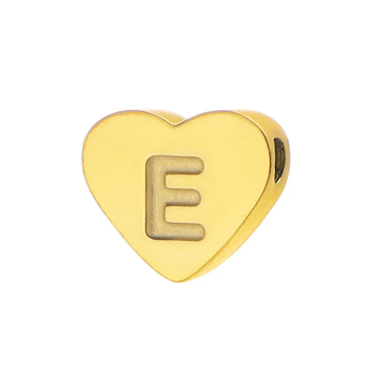 Initial Name Heart Shape Pendant For Necklaces Stainless Steel Necklace for Women Bracelet Make Earrings Jewelry