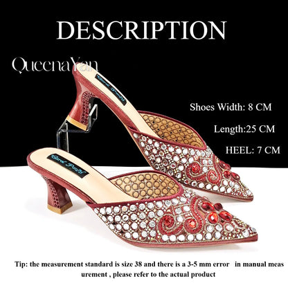 BLUE Rhinestone-encrusted Sex Ladies Shoes / MATCHING  SPARKING MINI BAG (SPECIAL COLLECTION)