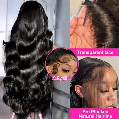 40Inch 200% Density 13x4 13x6 Body Wave Lace Front Wigs Human Hair Pre Plucked Human Hair Wigs For Women