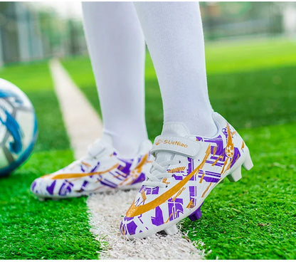 Kids Football Boots Soccer Shoes FG/TF School Football Boots Boys Girls Cleats Grass Sneakers Child Outdoor Athletic Training