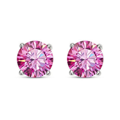 Moissanite Earring S925 Sterling Sliver Plated with 18k White Gold Earring for Women Man Sparkling Fine Jewelry