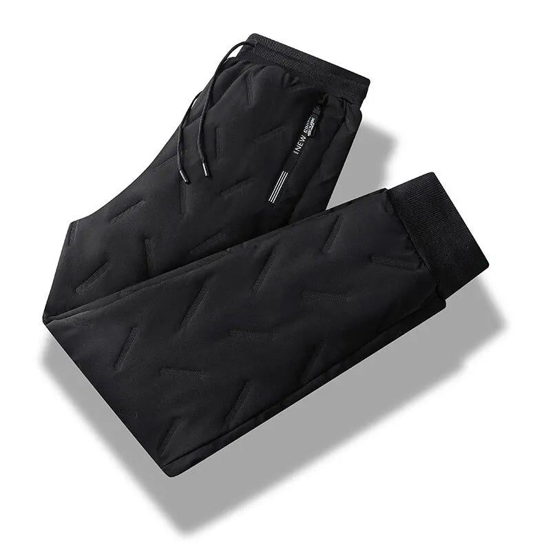 Winter Running Pant Cashmere Thicken Fleece Windproof Sweatpants Men Joggers  Cotton Warm Pants Male Waterproof Thermal Trousers