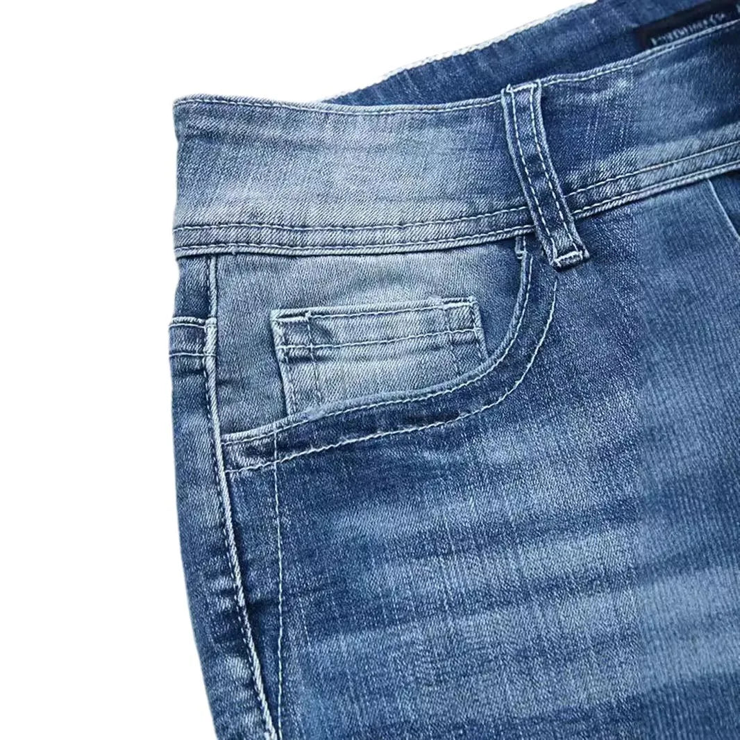 Women's High Waist Embroidery Boot Cut Jeans