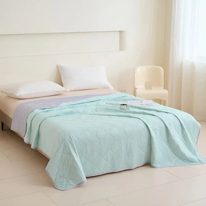 1pc Large Cooling Blanket for Hot Sleepers, Dual-Sided Soft & Lightweight Summer Bedding, Contemporary Geometric Pattern,