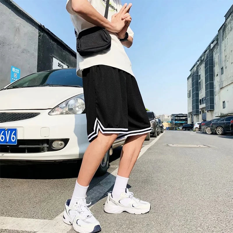 Men's Basketball Shorts Loose Five-Point Training Fitness Running Pants