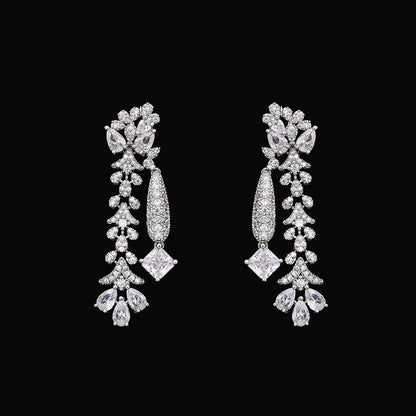 4pcs Bridal Zirconia Full Jewelry Sets For Women Party, Luxury Dubai Nigeria CZ Crystal Wedding Jewelry Sets