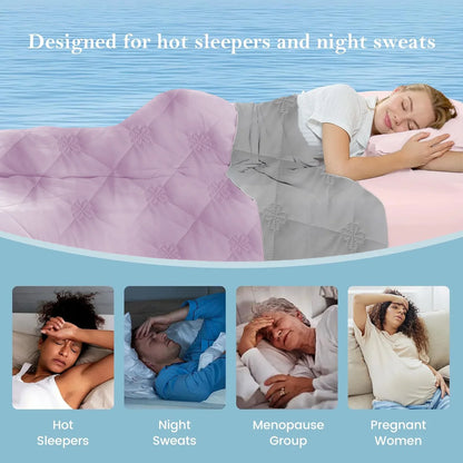 1pc Large Cooling Blanket for Hot Sleepers, Dual-Sided Soft & Lightweight Summer Bedding, Contemporary Geometric Pattern,
