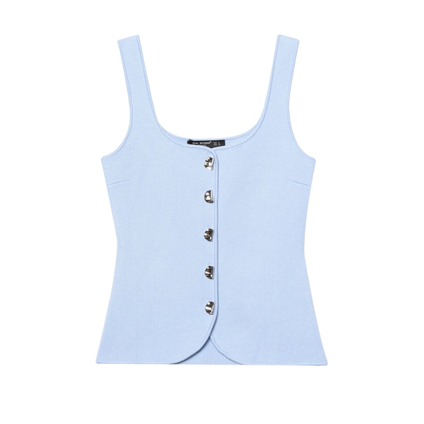 Vintage Casual Chic Yellow Women Cami Tops Solid Single Breasted Sleeveless Vest Fashion 2025 Spring Summer Holiday Tops