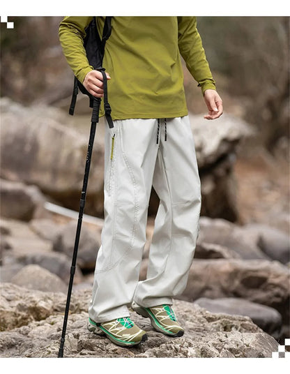 Summer Hiking Pant Autumn Outdoor Sports Waterproof Paratrooper Pants Elastic Waist Camping Trousers Solid Cycling Fishing Pants