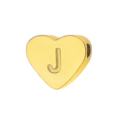 Initial Name Heart Shape Pendant For Necklaces Stainless Steel Necklace for Women Bracelet Make Earrings Jewelry