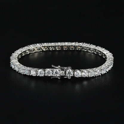 5mm Moissanite Tennis Bracelet Necklace For Women 925 Sterling Silver D VVS1 Lab Diamond with GRA Certificate Jewelry