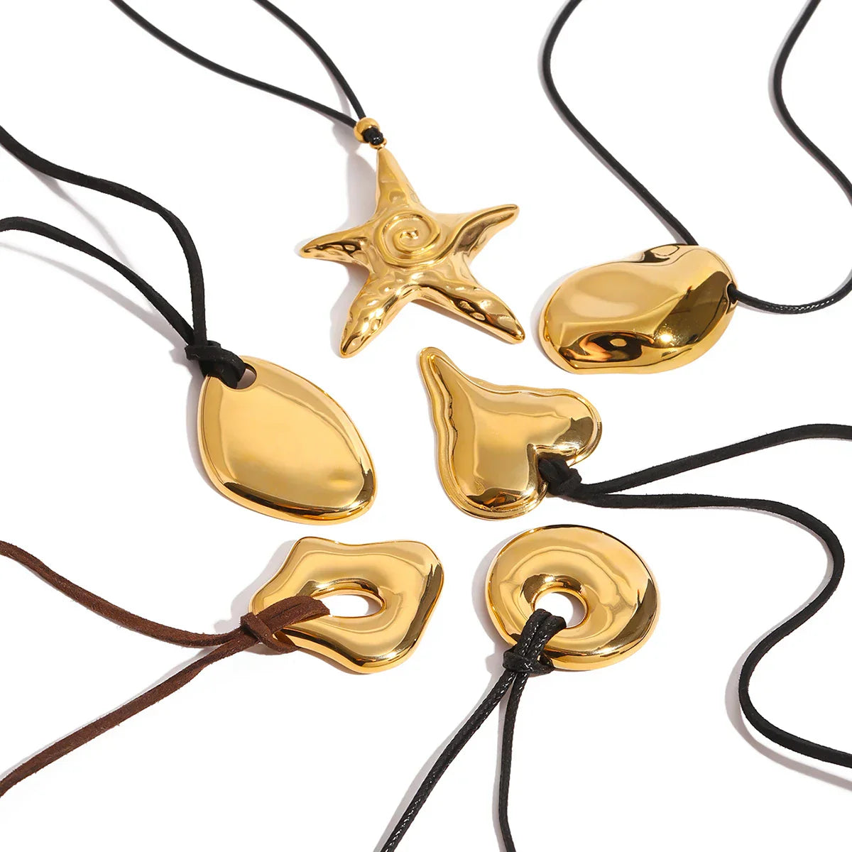 Waterproof Stainless Steel Micro Trend Cord Necklaces Women Statement Metal 18K Gold Plated Trendy 2024 Jewelry collares