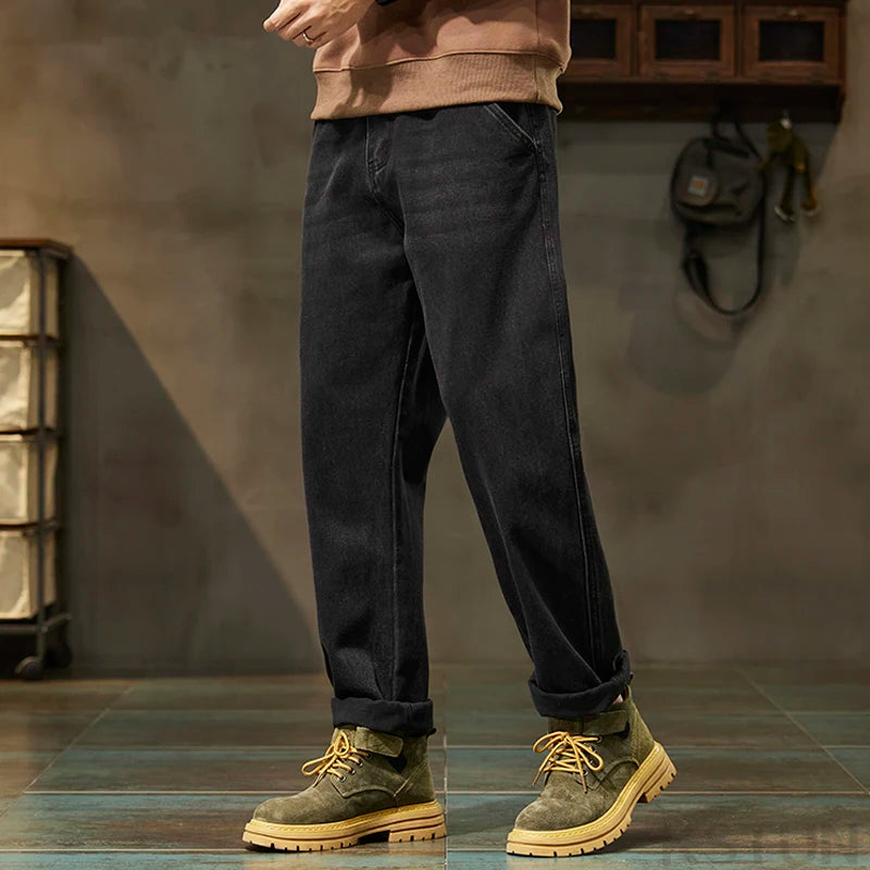 Black Jeans Men Harem Pants Loose Fit Denim Trousers Baggy Pants Mens Desinger Clothing Oversized 42 Cowboys 2024 New Kpop