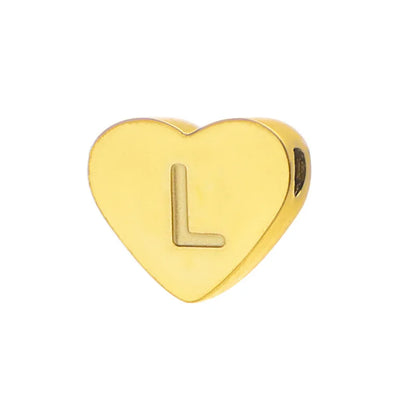 Initial Name Heart Shape Pendant For Necklaces Stainless Steel Necklace for Women Bracelet Make Earrings Jewelry