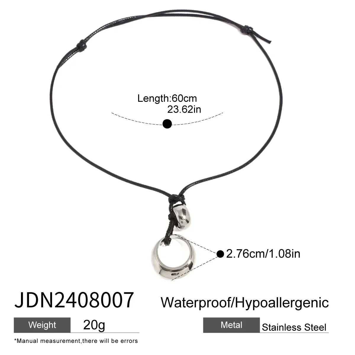 Waterproof Stainless Steel Micro Trend Cord Necklaces Women Statement Metal 18K Gold Plated Trendy 2024 Jewelry collares