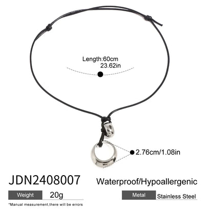 Waterproof Stainless Steel Micro Trend Cord Necklaces Women Statement Metal 18K Gold Plated Trendy 2024 Jewelry collares
