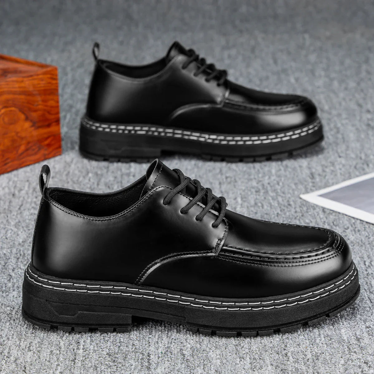2026 men's new business casual sports shoes are versatile, comfortable, trendy, fashionable, plus size formal shoes, leather sho