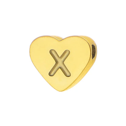 Initial Name Heart Shape Pendant For Necklaces Stainless Steel Necklace for Women Bracelet Make Earrings Jewelry