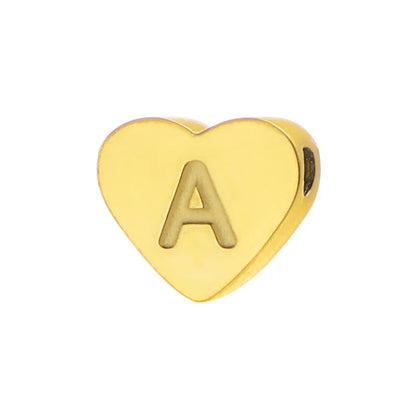 Initial Name Heart Shape Pendant For Necklaces Stainless Steel Necklace for Women Bracelet Make Earrings Jewelry