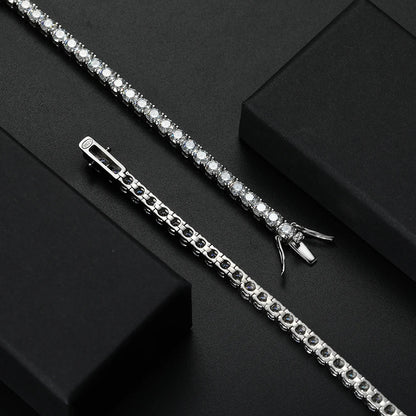 5mm Moissanite Tennis Bracelet Necklace For Women 925 Sterling Silver D VVS1 Lab Diamond with GRA Certificate Jewelry