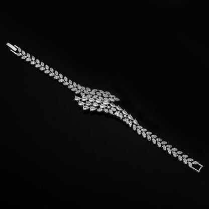 Bridal Zirconia Full Jewelry Set for Ladies Party Luxury Dubai Nigeria CZ Crystal Wedding Necklace Set