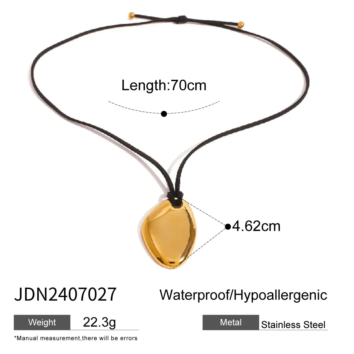 Waterproof Stainless Steel Micro Trend Cord Necklaces Women Statement Metal 18K Gold Plated Trendy 2024 Jewelry collares