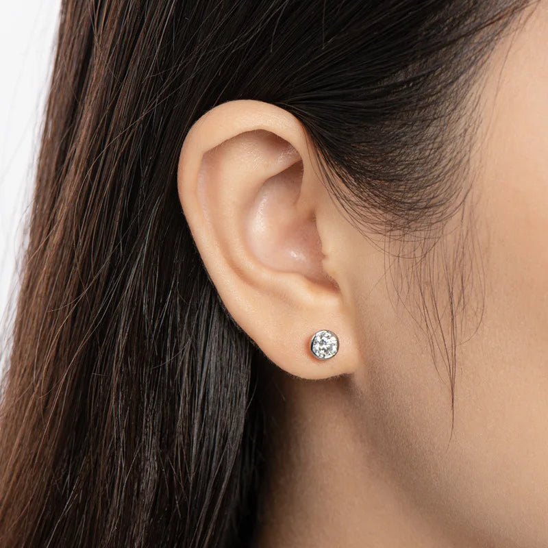 D Color Moissanite Earrings for Women Men Lab Grown Diamond Ear Studs 925 Sterling Silver Fine Jewelry Gift