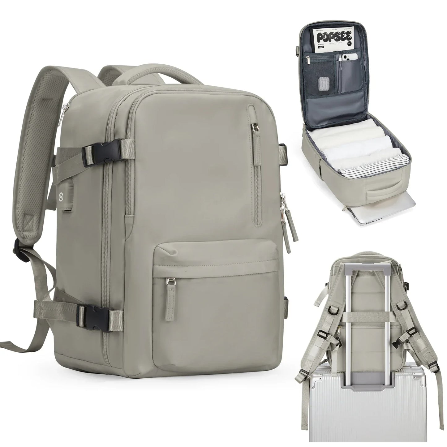Women's Cabin Travel Backpack Laptop Bag Large Capacity Easyjet Carry-Ons 45x36x20 Backpack Ryanair 40x20x25 Water Resistant Bag