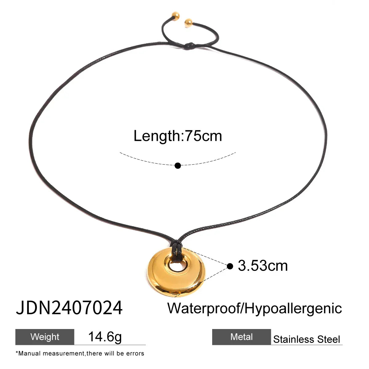 Waterproof Stainless Steel Micro Trend Cord Necklaces Women Statement Metal 18K Gold Plated Trendy 2024 Jewelry collares
