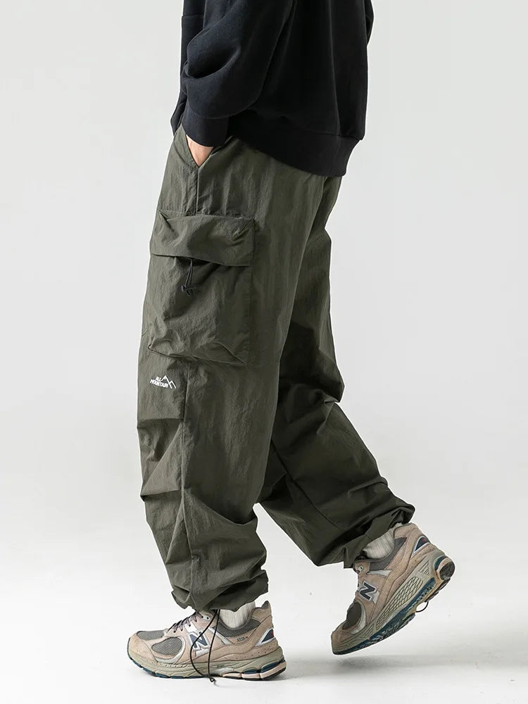 Men's Spring Autumn Japanese Style New Waterproof Hip Hop Mountaineering Pants Casual Harajuku Work Cargo Outwear Trend Pants