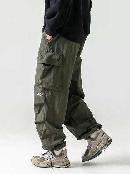 Men's Spring Autumn Japanese Style New Waterproof Hip Hop Mountaineering Pants Casual Harajuku Work Cargo Outwear Trend Pants