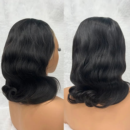 Bob Wig Human Hair 13x4 Frontal Lace Wig Body Wave HD Lace Front Wigs Human Hair Pre Plucked 99J,4/27 and natural Wigs for Women