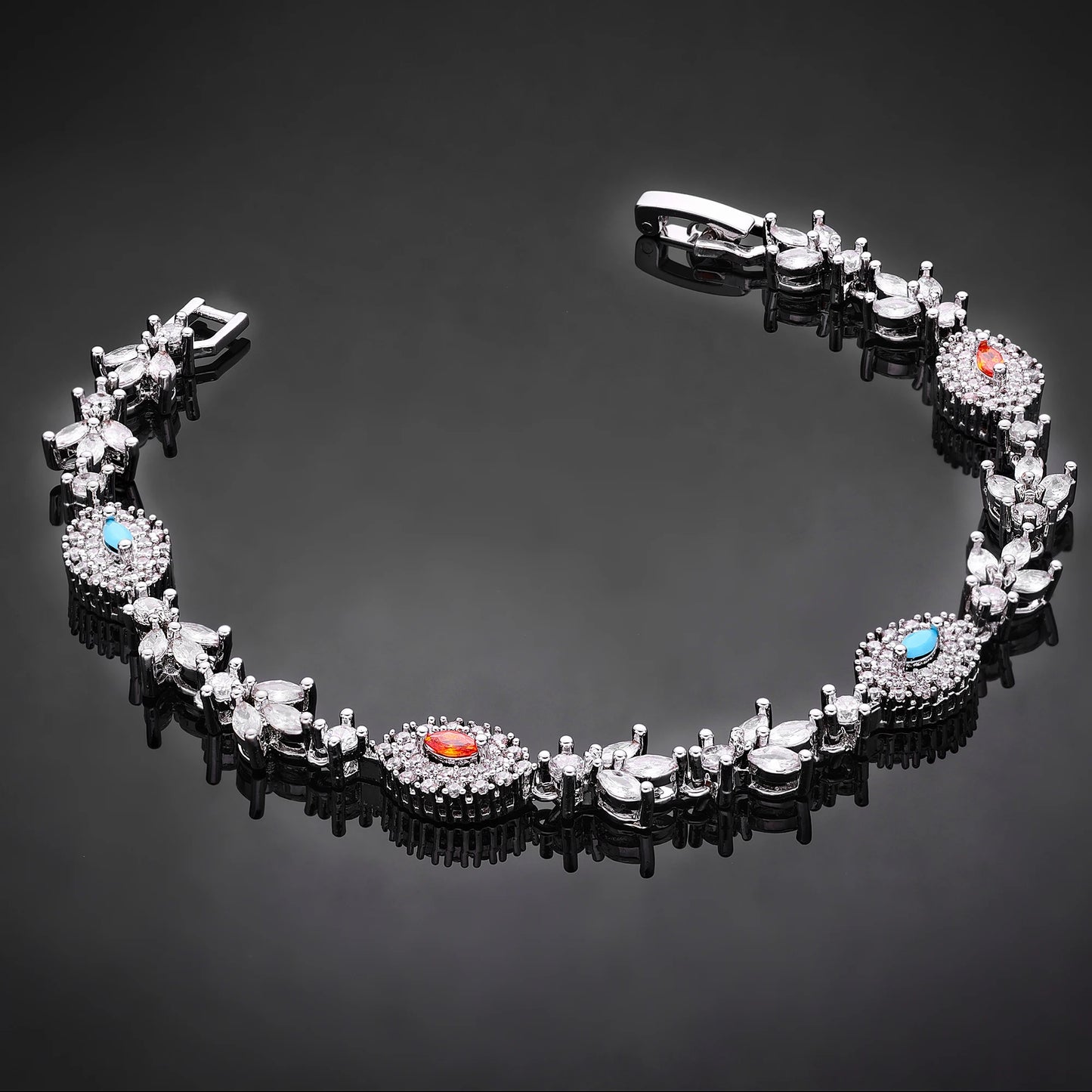 Famosa Marca Turquesa Luxo Africano Conjuntos de Joias para Mulheres Festa de Casamento Zircônia Cristal Dubai Conjunto de Joias de Noiva